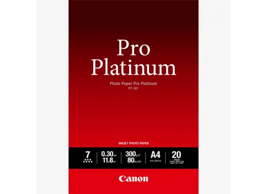 2768B016_IJ-MEDIA-PT-101-A4-20UNI-550x400-1.webp Canon PT-101 Pro Platinum Photo Paper A4 - 20 Sheets