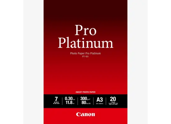 Canon PT-101 Pro Platinum Photo Paper A3 - 20 Sheets