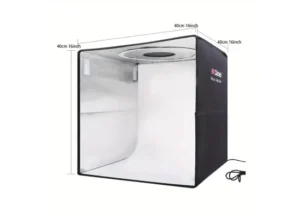 ClocTeck photo studio light box, 40 cm x 40 cm, LED 160 pcs, 3 color temperatures, 6 color backgrounds