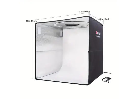 3172e7a6b5d4f403ff417dd7f4e23b73-550x400-1.webp ClocTeck photo studio light box, 40 cm x 40 cm, LED 160 pcs, 3 color temperatures, 6 color backgrounds