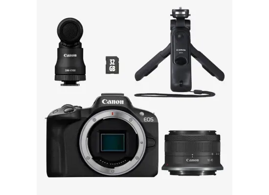 5811C037_EOS20R50_01-550x400-1.webp Canon EOS R50 Mirrorless Camera Content Creator Kit, Black