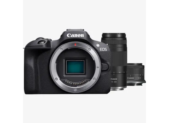 6052C122_EOS-R100_01-550x400-1.webp Canon EOS R100 Mirrorless Camera + RF-S 18-45mm F4.5-6.3 IS STM Lens + RF 75-300mm F4-5.6 Lens