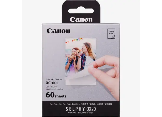 6756C001_XC-60L_01-550x400-1.webp Canon XC-60L Ink/Paper Set, 54 x 85 mm, 60 Prints