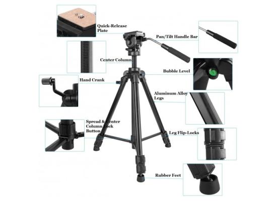7KINGJOY20VT-1500-500x500-550x400-1.jpg KINGJOY VT-1500 Video Tripod with Fluid Head