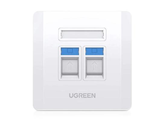 80182-550x400-1.jpg UGREEN NW144 Dual Port Wall Plate 1 PCs/Bag