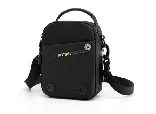 AoTian 8354 Men's Shoulder Crossbody Bag -Black