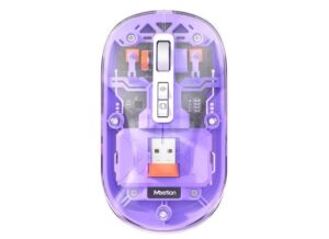 BTM005-pur-3-550x400-1.jpg Meetion BTM005 Dual Mode 2.4G Bluetooth & Wireless Mouse -Purple