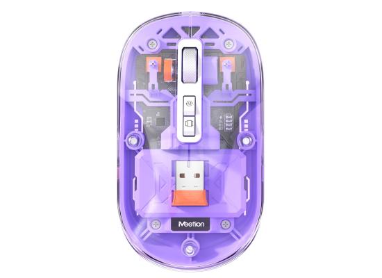 BTM005-pur-3-550x400-1.jpg Meetion BTM005 Dual Mode 2.4G Bluetooth & Wireless Mouse -Purple
