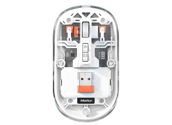 BTM005-white-3-550x400-1.jpg Meetion BTM005 Dual Mode 2.4G Bluetooth & Wireless Mouse -White