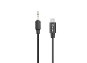 BOYA BY-K1 3.5mm Male to Apple MFi Male Certified Lightning Adapter Cable (20cm)