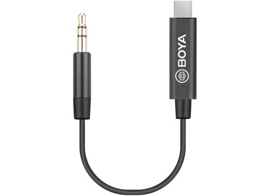 CB-BY-K2-550x400-1.jpg BOYA BY-K2 3.5mm TRS Male to Type-C Male Audio Adapter Cable (7.8in)