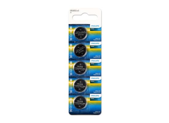 CR2032P5B-1-550x400-1.jpg Philips CR2032P5B/97 Lithium 3V Coin Battery Pack of 5