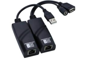 EXT-USB-100M13-550x400-1.jpg USB 2.0 Extender to RJ45 with a 4 Ports USB Hub- 100M