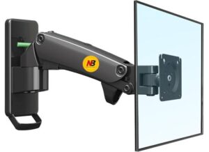 F120-550x400-1.jpg NB North Bayou F120 17″–27″ Gas Spring 360 rotate Full Motion Wall Mount TV Bracket