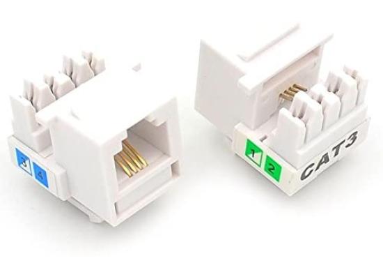 CAT3 RJ11 Punch Down Keystone Jack
