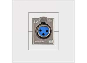 1 Port Female XLR Connector Wall Plate Socket Keystone Faceplate