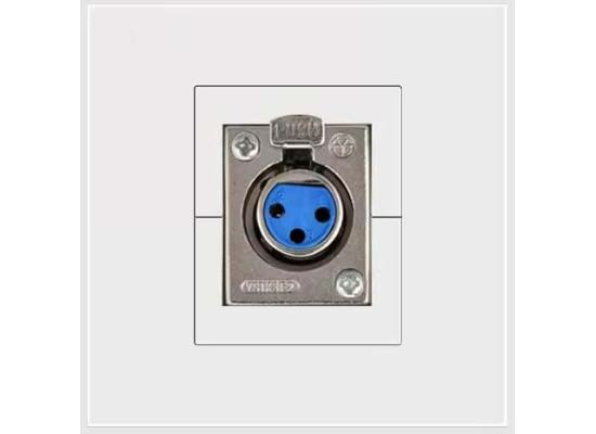 FACE-XLR-550x400-1.jpg 1 Port Female XLR Connector Wall Plate Socket Keystone Faceplate
