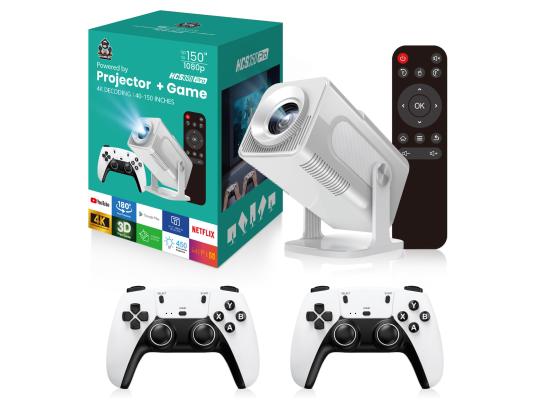 GAMEPAD-HCS350-550x400-1.jpg HCS350 Pro 4K Projector 1280*1080P Built-in 30000 Games with 2 Wireless Controllers