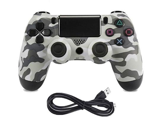 GAMEPAD-PS4-GRAY-550x400-1.jpg Wireless Controller for PS4 Double Shock (Army-Red-Green-Blue)