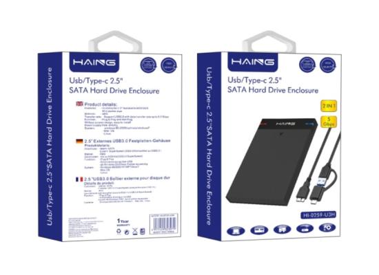 HI-0259-U3H-550x400-1.jpg HAING HI-0259-U3H USB Type-c 2.5" SATA Hard Drive Enclosure