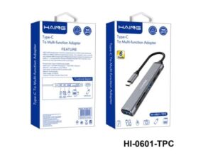 HI-0601-TPC-7-550x400-1.jpg HAING HI-0601-TPC Type-C to 6 Port Multifunction Adapter