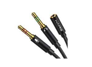 HAING HI-1047-FMC 3.5mm Female to Dual 3.5mm Male Audio Cable 20cm