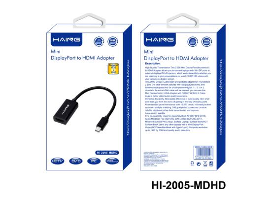 HI-2005-MDHD5-550x400-1.jpg HAING High Quality Mini Display Port to HDMI Adapter