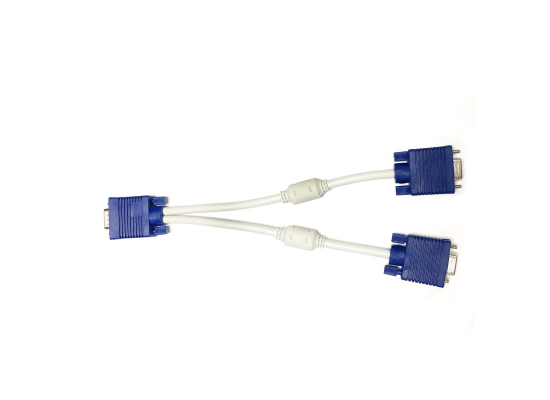 HI-202-VGA-2-550x400-1.png HAING HI-202-VGA VGA Male to Two VGA Female Deluxe Computer Cable 20cm