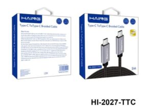 HI-2027-TTC-550x400-1.jpg HAING HI-2027-TTC Type-C to Type-C Braided Cable 5M 100W