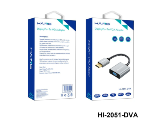 HAING HI-2051-DVA DisplayPort To VGA Adapter