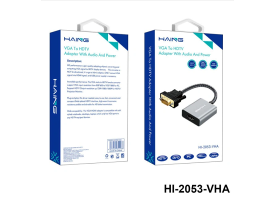 HAING HI-2053-VHA VGA To HDTV Adapter With Audio And Power