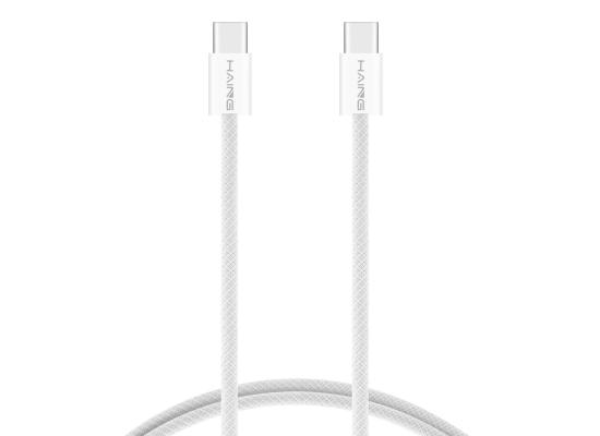 HI-2060-TCC-1-550x400-1.jpg HAING HI-2060-TCC Type-C To Type-C Braided Cable 100W 2M
