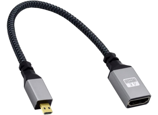 HAING HI-2068-MHFC Micro HDMI Male to HDMI Female Adapter 15cm