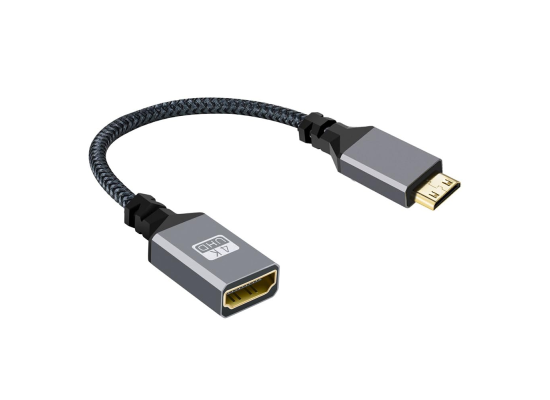 HAING HI-2069-MHFC Mini HDMI Male to HDMI Female Adapter 15cm