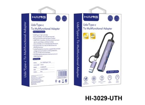 HI-3029-UTH-550x400-1.jpg HAING HI-3029-UTH USB Type-c To Multifunctional Adapter