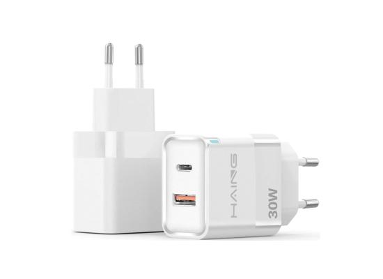 HAING HI-A213 2 ports USB GaN Fast Charger EU 30W
