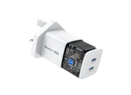 HKC03520018-0D4-550x400-1.jpg Huntkey G35 Pro 35W 2 Port Type-C PD Wall Charger MK plug -White