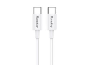 HKCC301203-1-550x400-1.jpg Huntkey HKCC301203 Fast Charging Type-C to Type-C Cable 1.2M 60W 3A -White