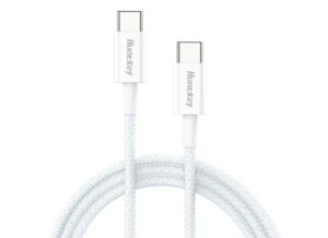HKCCC301204-550x400-1.jpg Huntkey HKCCC301204 60W 3A USB-C to USB-C Braided Cable 1.2M