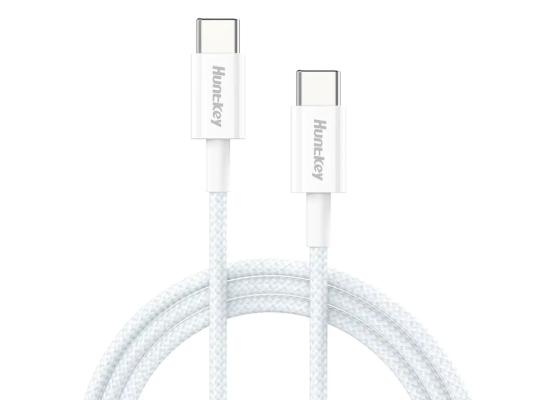 HKCCC301204-550x400-1.jpg Huntkey HKCCC301204 60W 3A USB-C to USB-C Braided Cable 1.2M