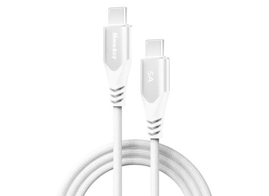 HKCCC50150-HK-C05-550x400-1.jpg Huntkey HKCCC501503-HK-C05 100W 5A USB-C to USB-C Braided Cable 1.5M