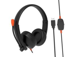 Meetion HP003U USB Telephony Headset with Microphone & Volume Control -Black