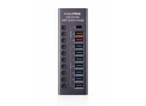 HAING HUB-985C Aluminum 10 Port USB 3.0 Type-C Hub with Power 72W