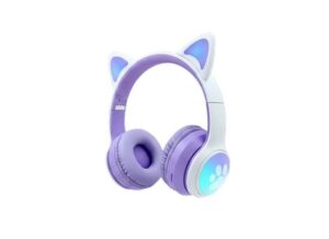 BT618 Cat Ears Kids Wireless RGB Headset