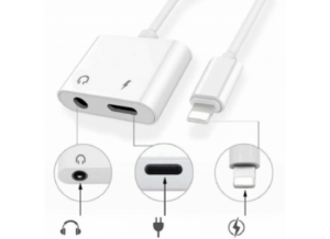 Aux123 Lightning to 3.5mm Audio & Connector & Charge Adapter Cable
