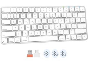 K210-White-550x400-1.jpg Meetion K210 ikey 2.4G Wireless & Bluetooth Ultra-thin Keyboard -White