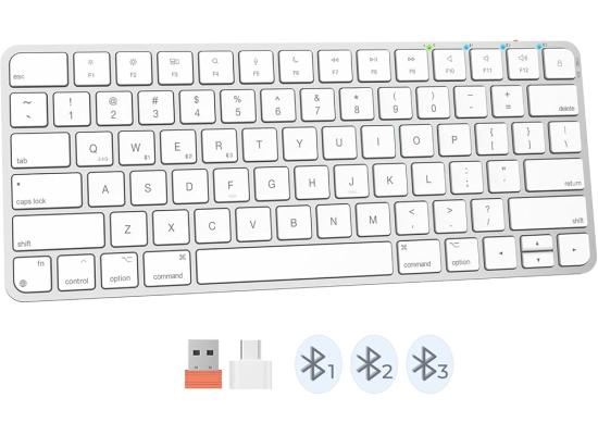 K210-White-550x400-1.jpg Meetion K210 ikey 2.4G Wireless & Bluetooth Ultra-thin Keyboard -White