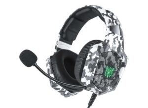 ONIKUMA K8 Wired Stereo Gaming Headphones With Mic LED Lights -White