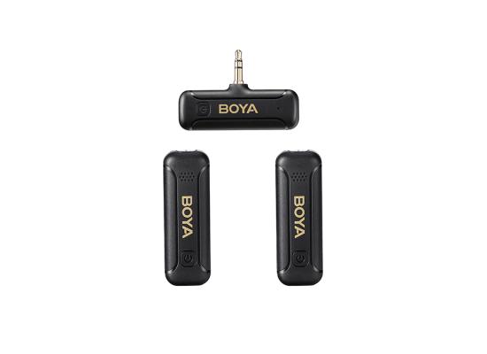 MIC-BY-WM3T2-M2-550x400-1.jpg BOYA BY-WM3T2 2.4GHz AUX 3.5mm Wireless Microphone System (Two Mic)