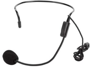Anti-noise Wired Head Microphone Screw Plug 3.5mm for TV Presenters, Stage Performances